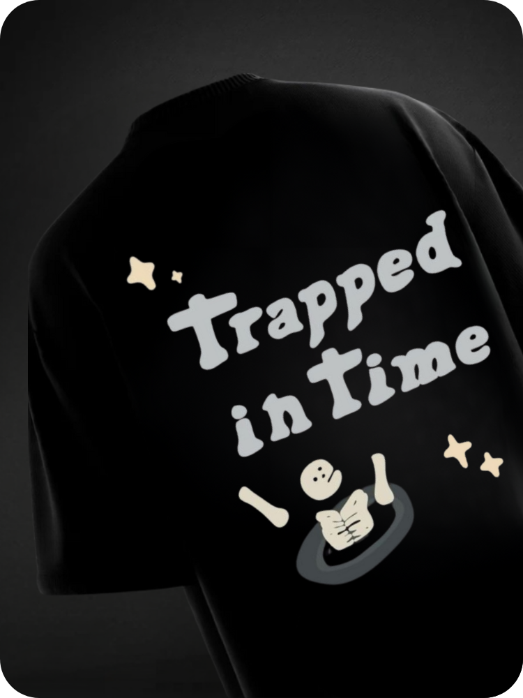 TRAPPED IN TIME - OVERSIZED TEE