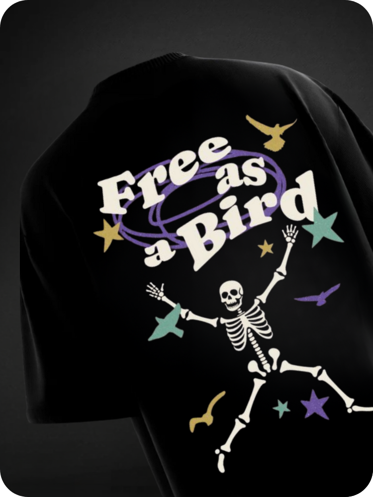 FREE AS BIRD - OVERSIZED TEE