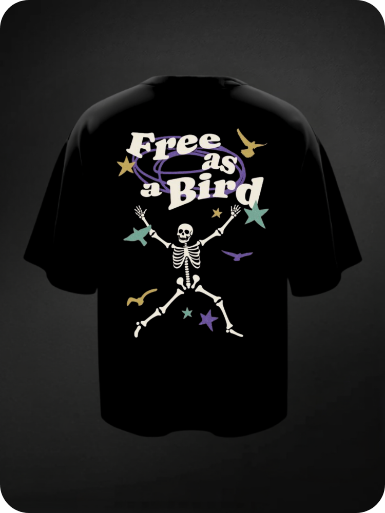 FREE AS BIRD - OVERSIZED TEE